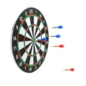 16" Dart Board With 6 Darts Game Set