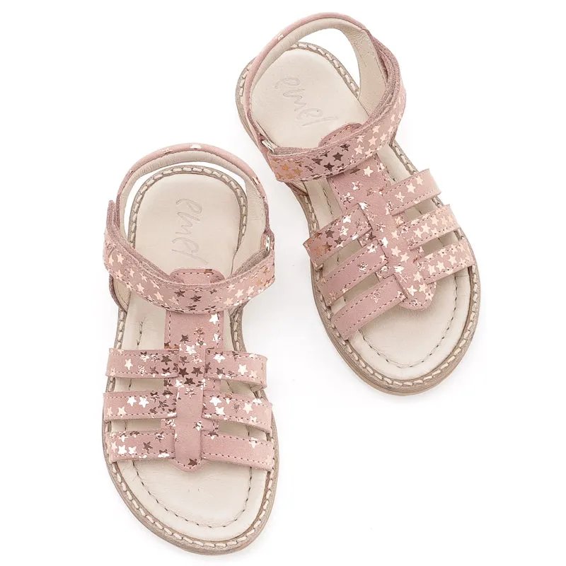 (2702-7) Emel  pink strap sandals stars - Coming soon!