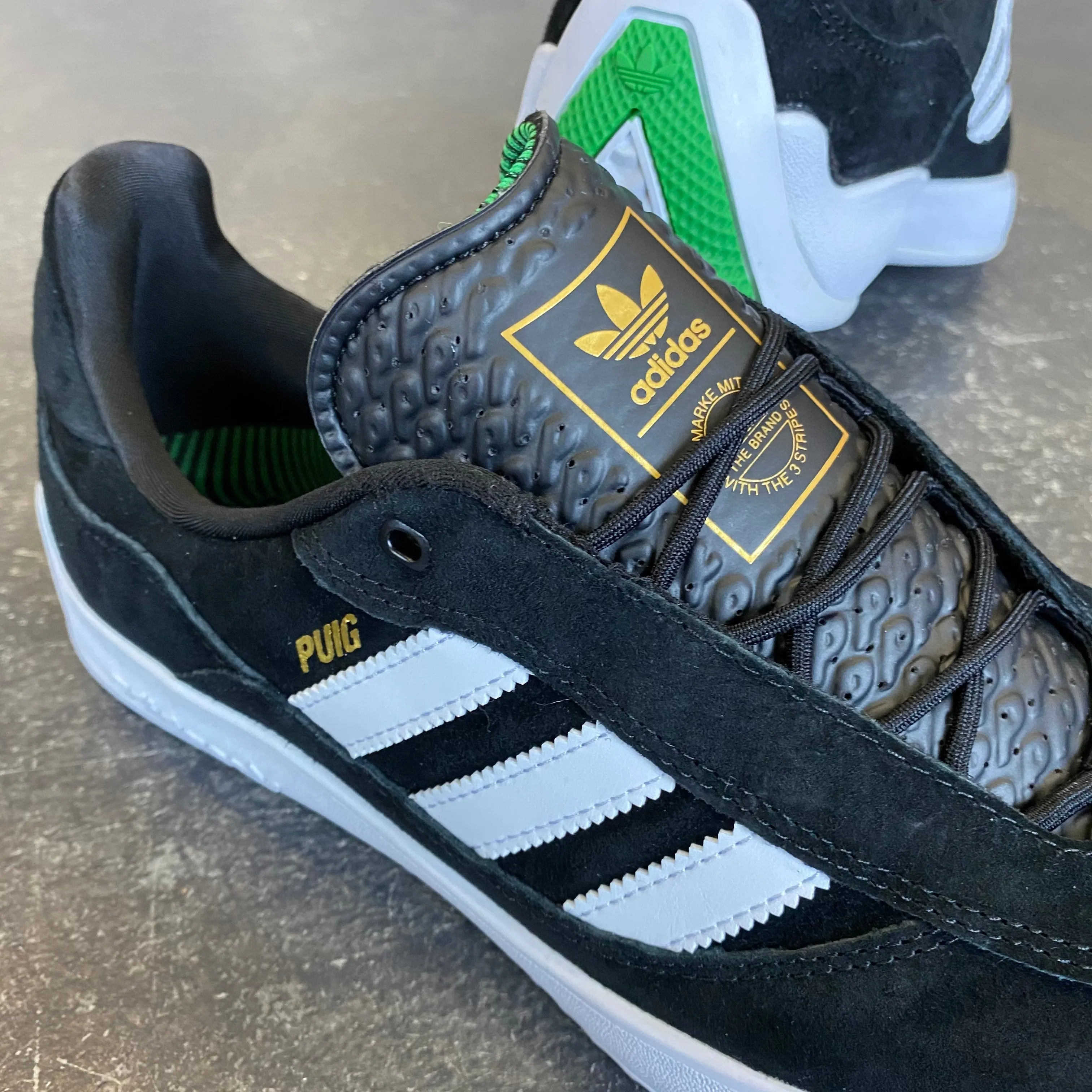 Adidas Puig Black/White/Green SALE