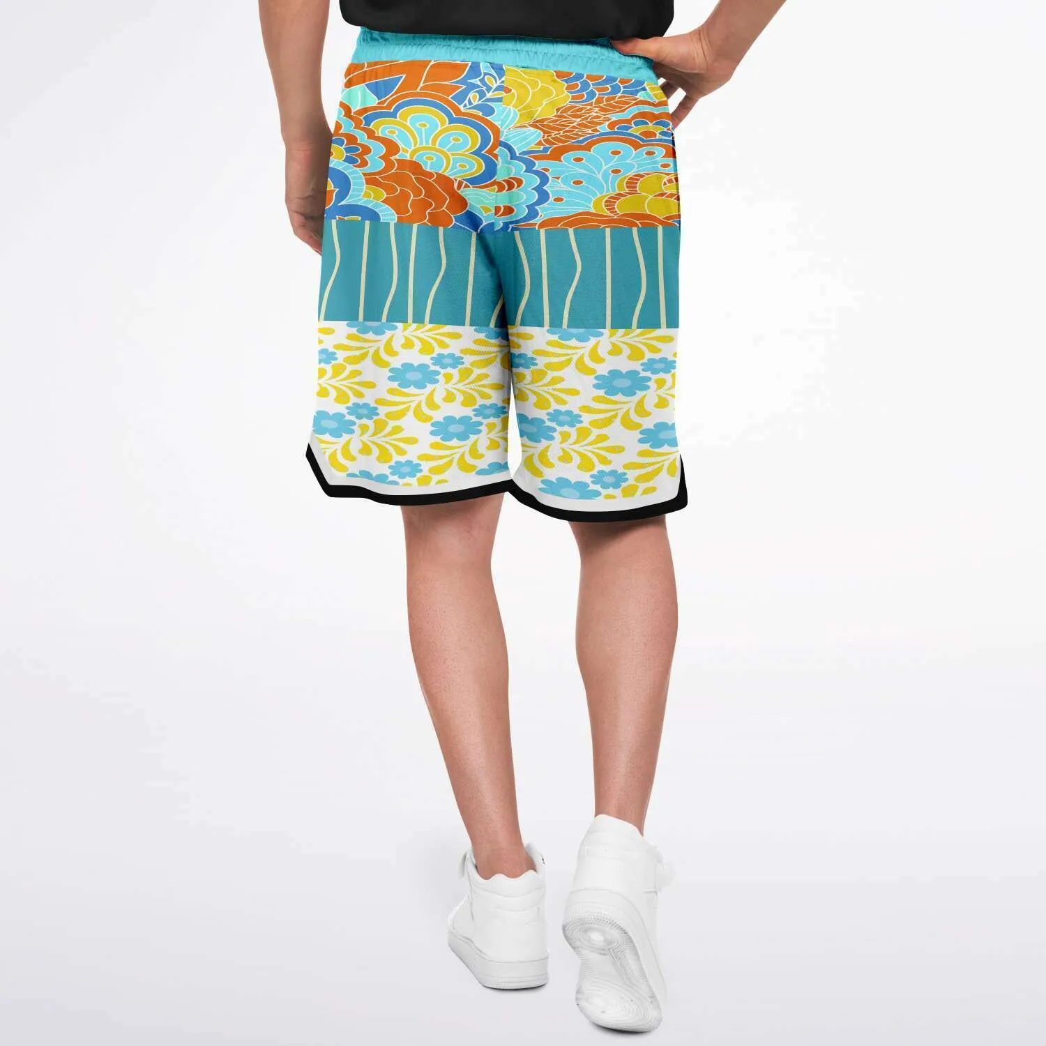 Blue Bullwinkle Unisex Basketball Shorts