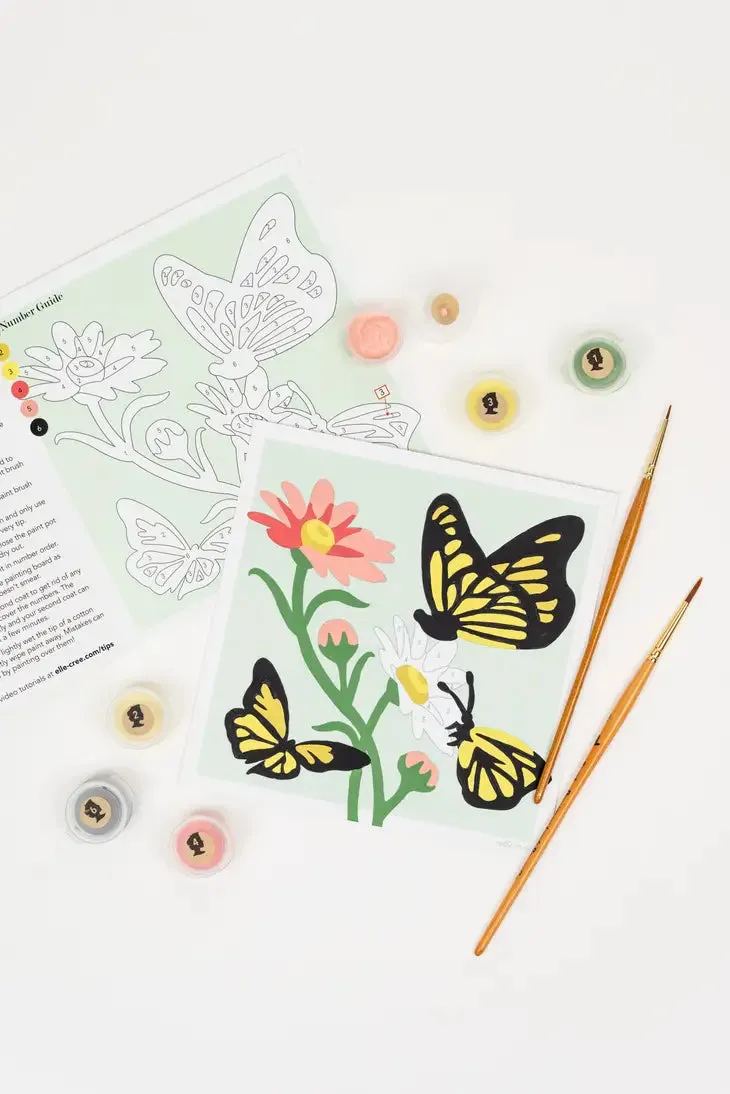 Butterflies (Yellow) MINI Paint-by-Number Kit