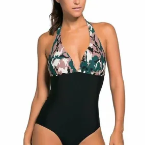 Camouflage Print One-piece Swimwear