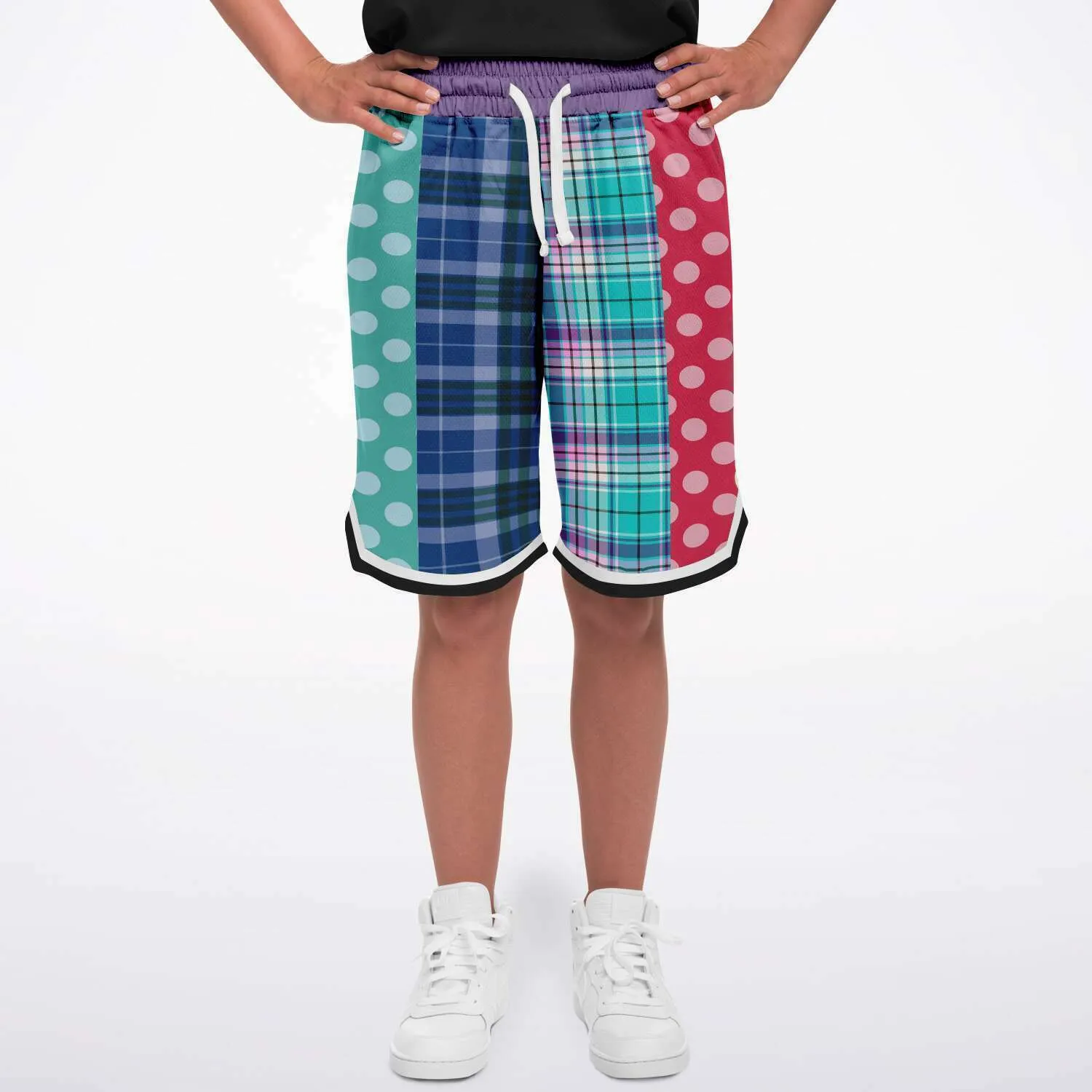 Cerulean Polka Dot Basketball Shorts