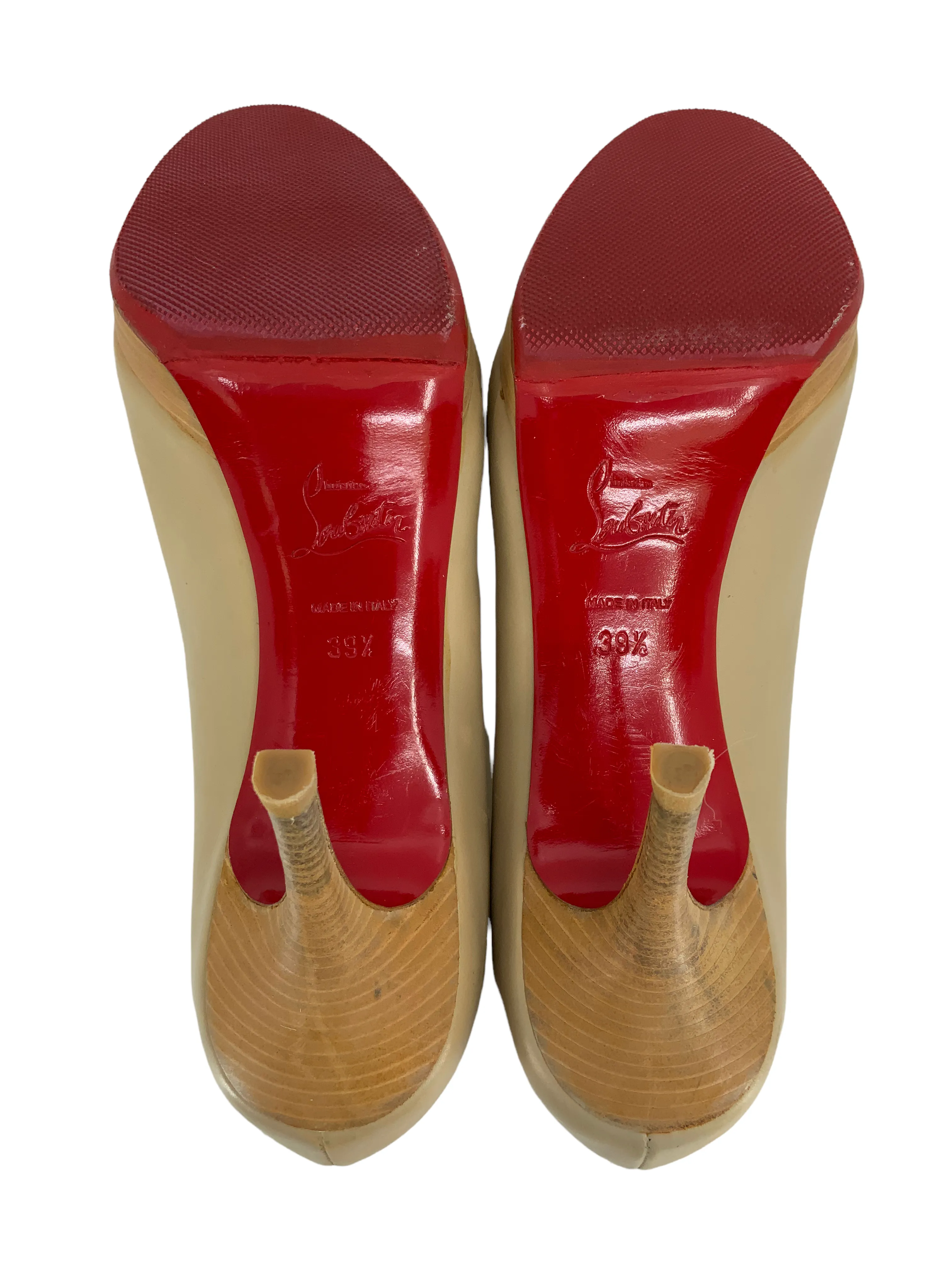 Christian Louboutin Leather Wood New Simple Pumps Size 9.5