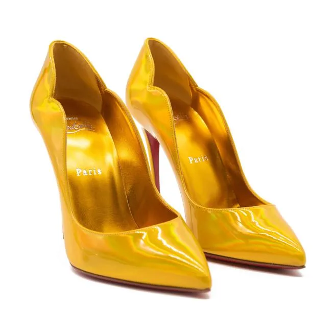 Christian Louboutin Yellow Hot Chick Pointed Toe Eu38.5 Pumps