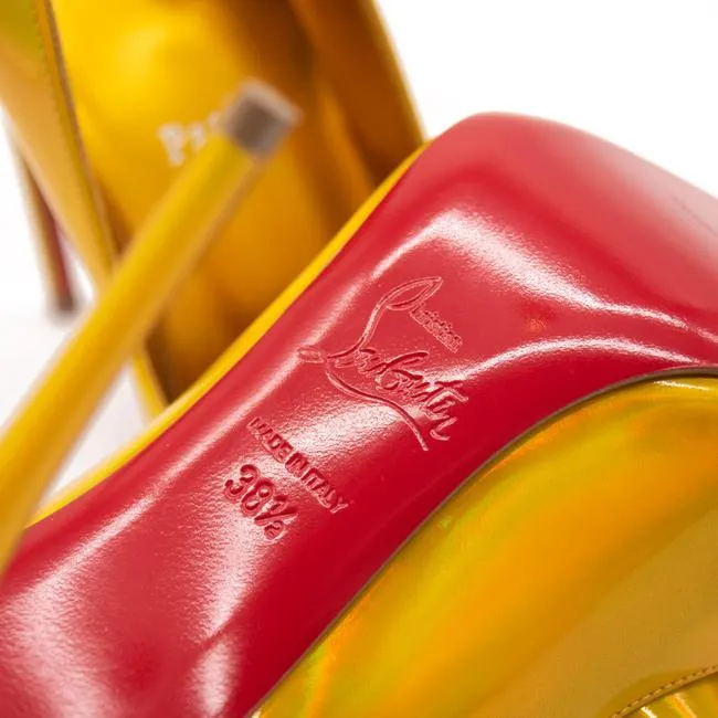 Christian Louboutin Yellow Hot Chick Pointed Toe Eu38.5 Pumps