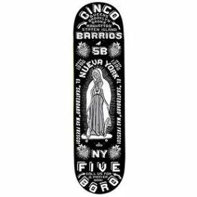 DECK SKATE 5BORO CINCO BARRIOS BLACK 8.25 X 32