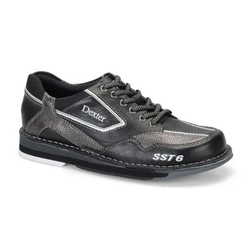 Dexter Mens SST 6 LZ Left Hand Bowling Shoes Black/Alloy