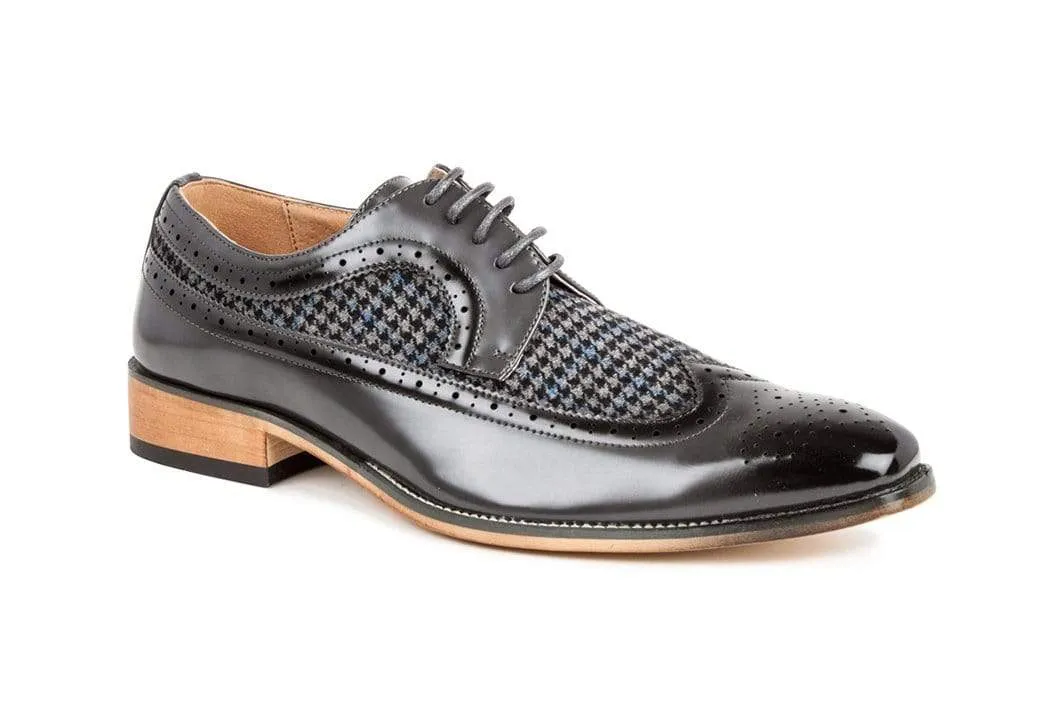 Gino Vitale Men's Wing Tip Brogue Two Tone Shoes