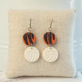 Handmade Loveland Volleyball Clay Earrings