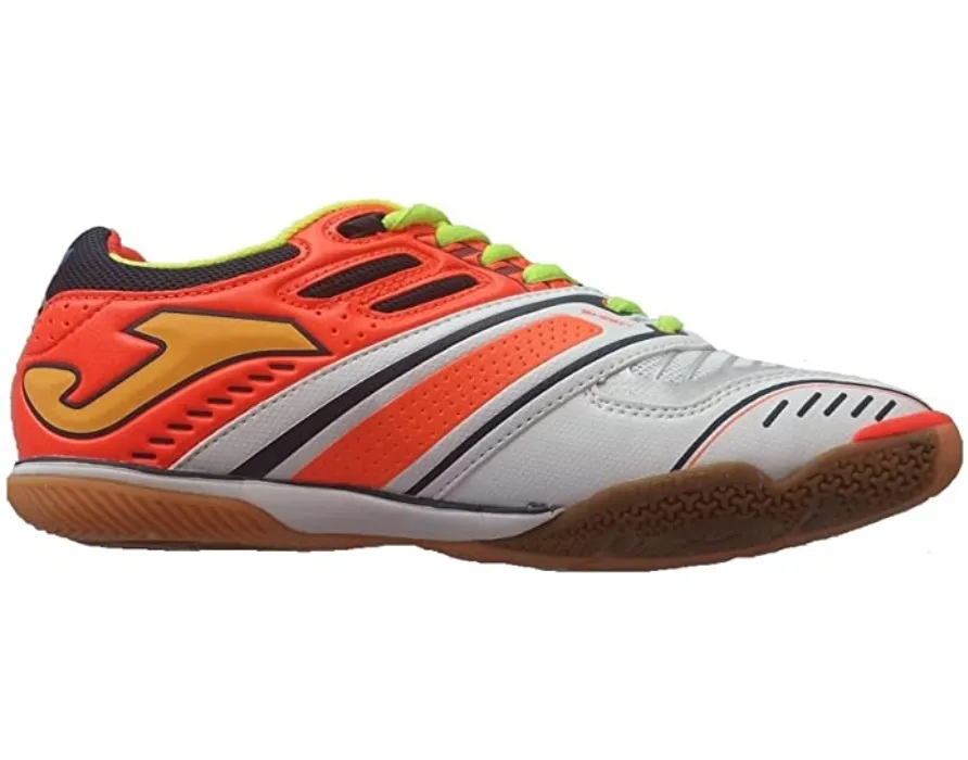 Joma men's indoor soccer shoe Lozano 402 LOZW.402.PS white-orange