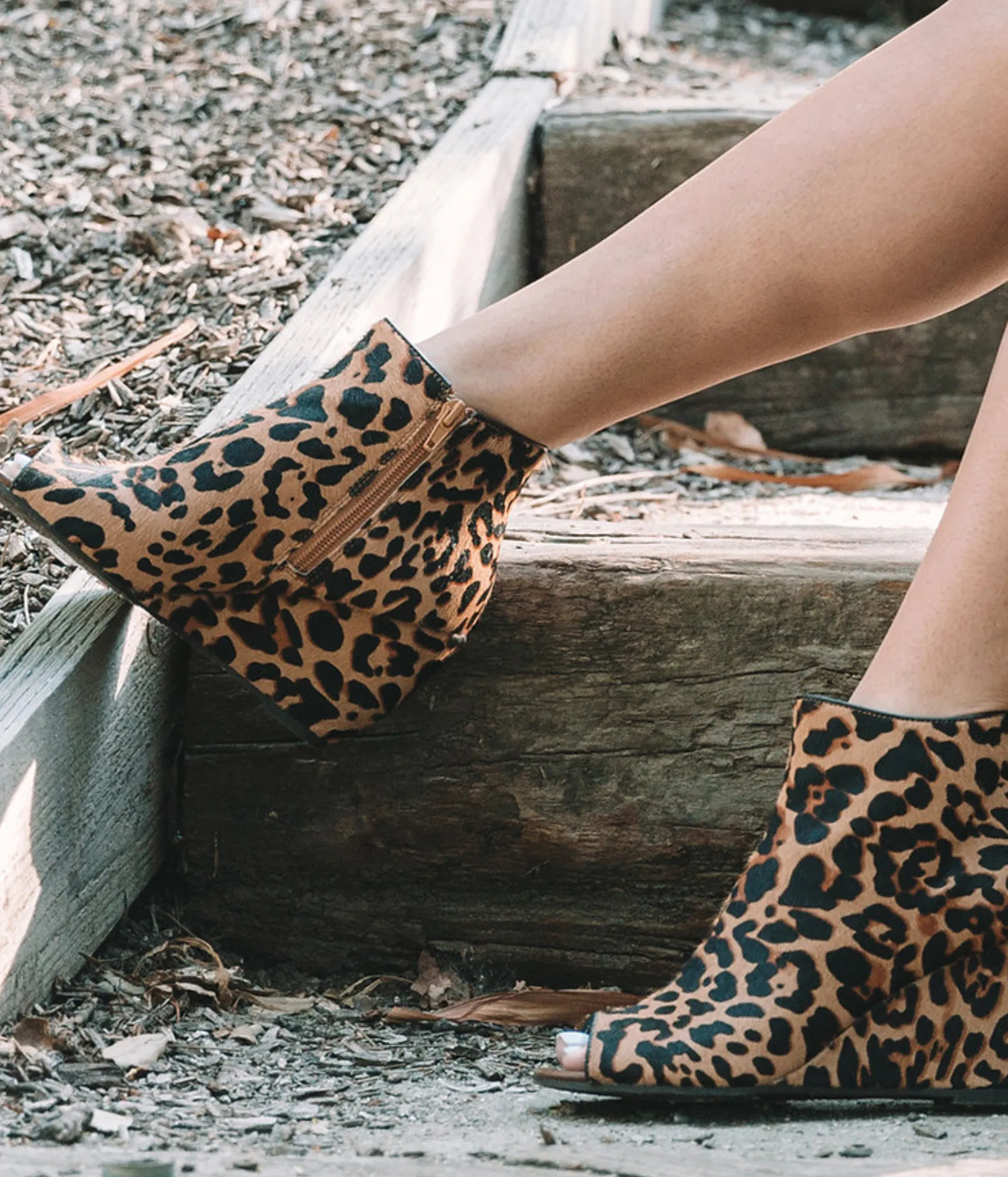 Kuda Leopard Print Wedge