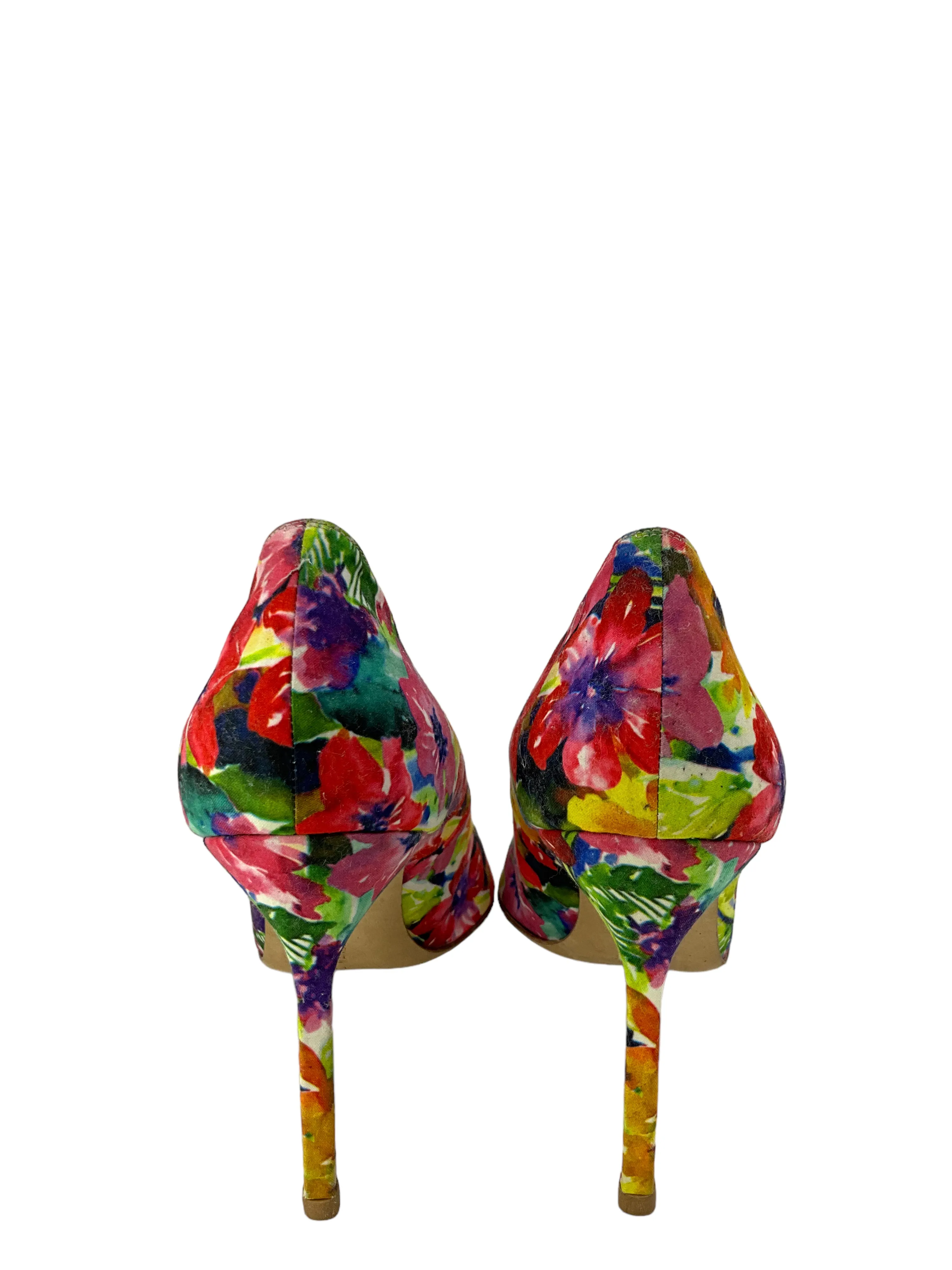 Manolo Blahnik Floral Print Pumps Size 11