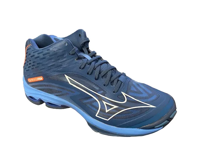 Mizuno men's volleyball shoe Wave Lightning Z7 Mid V1GA225021 blue-white