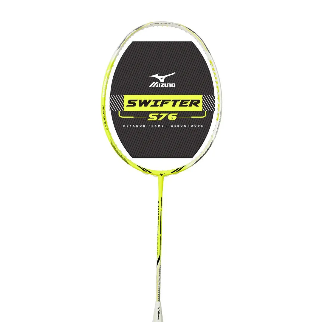 Mizuno Swifter SP76 Badminton Racket 5U (Unstrung) - White/Wild Lime/Black