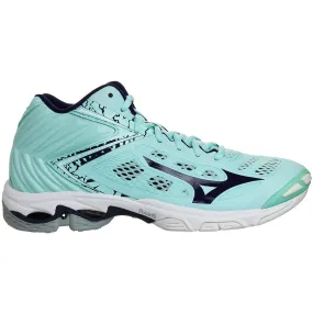 Mizuno Wave Lightning Z5 Mid Womens Light Blue Trainers