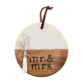 Mud Pie Mr. & Mrs. Cheese Board Set