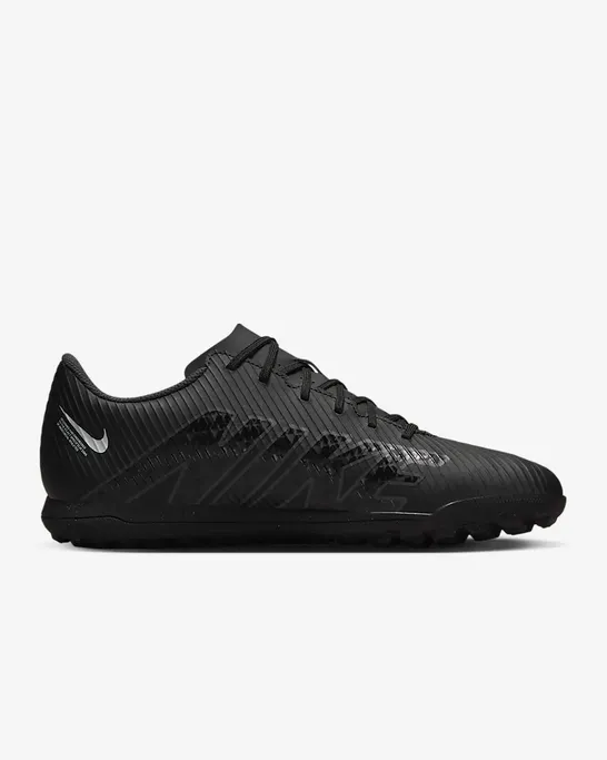 Nike men's soccer shoe Mercurial Vapor 15 Club Turf DJ5968 001 black-yellow-dark gray