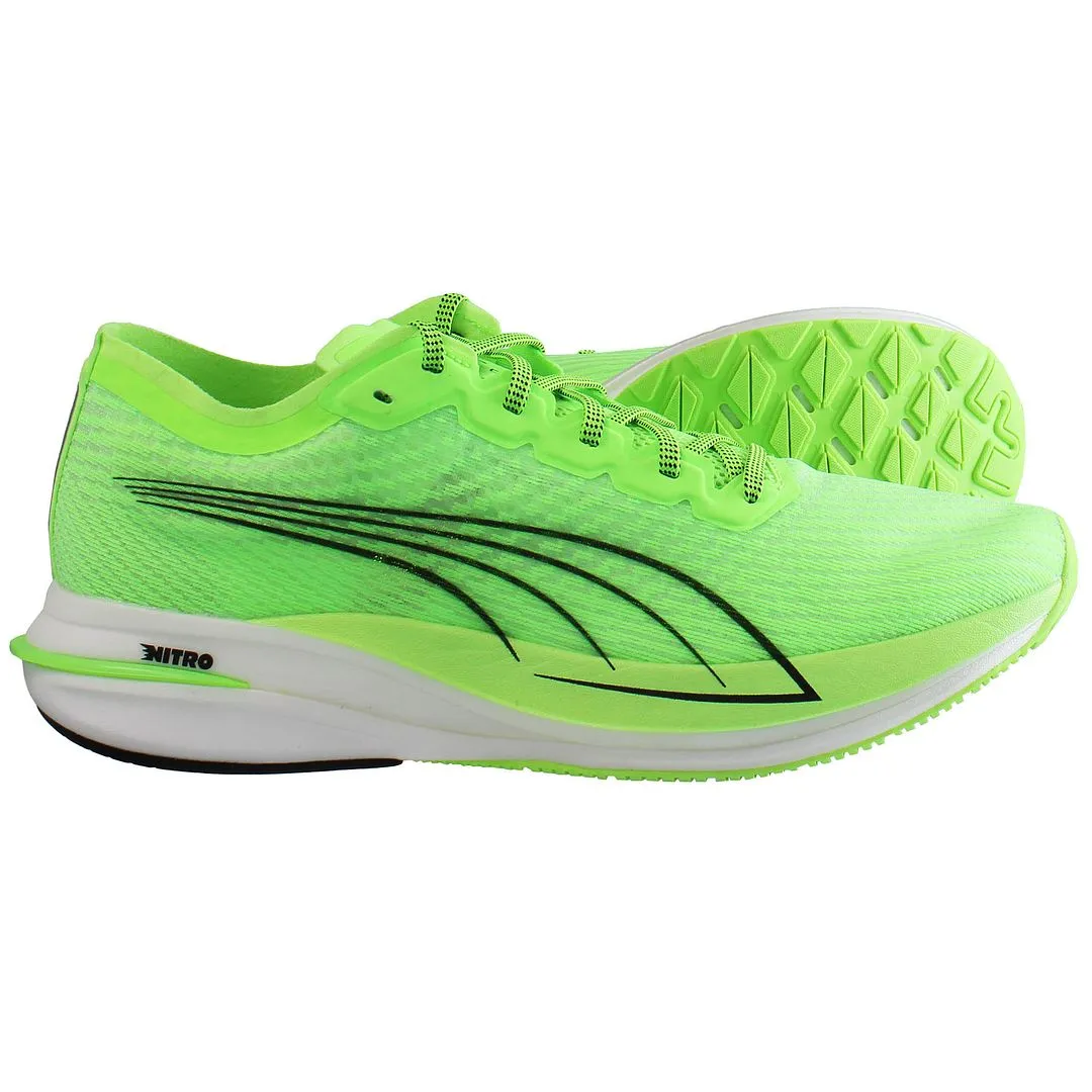 Puma Deviate Nitro Green Mens Running Trainers