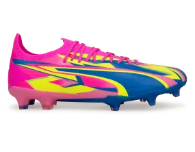 PUMA Men's Ultimate Energy FG/AG Pink/Blue/Yellow