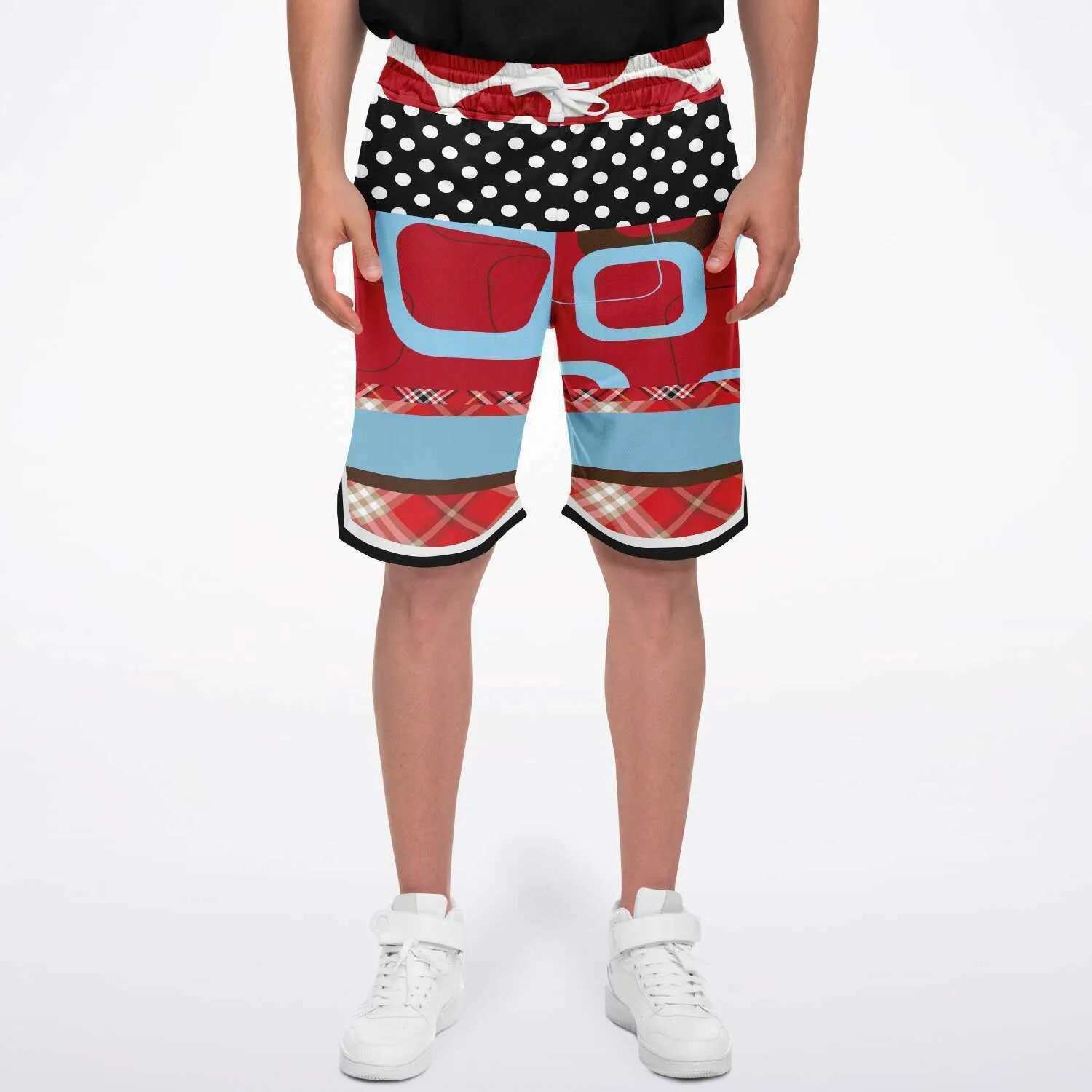 Red Pacific Palisades Basketball Shorts