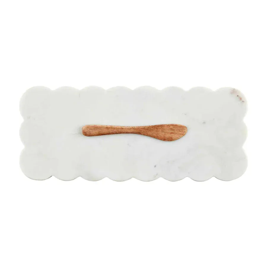 Scallop Marble Board Set