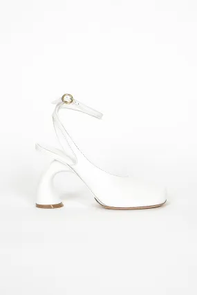 Square Toe Heel White