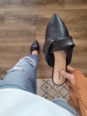 Swirl Mules - Black Twist