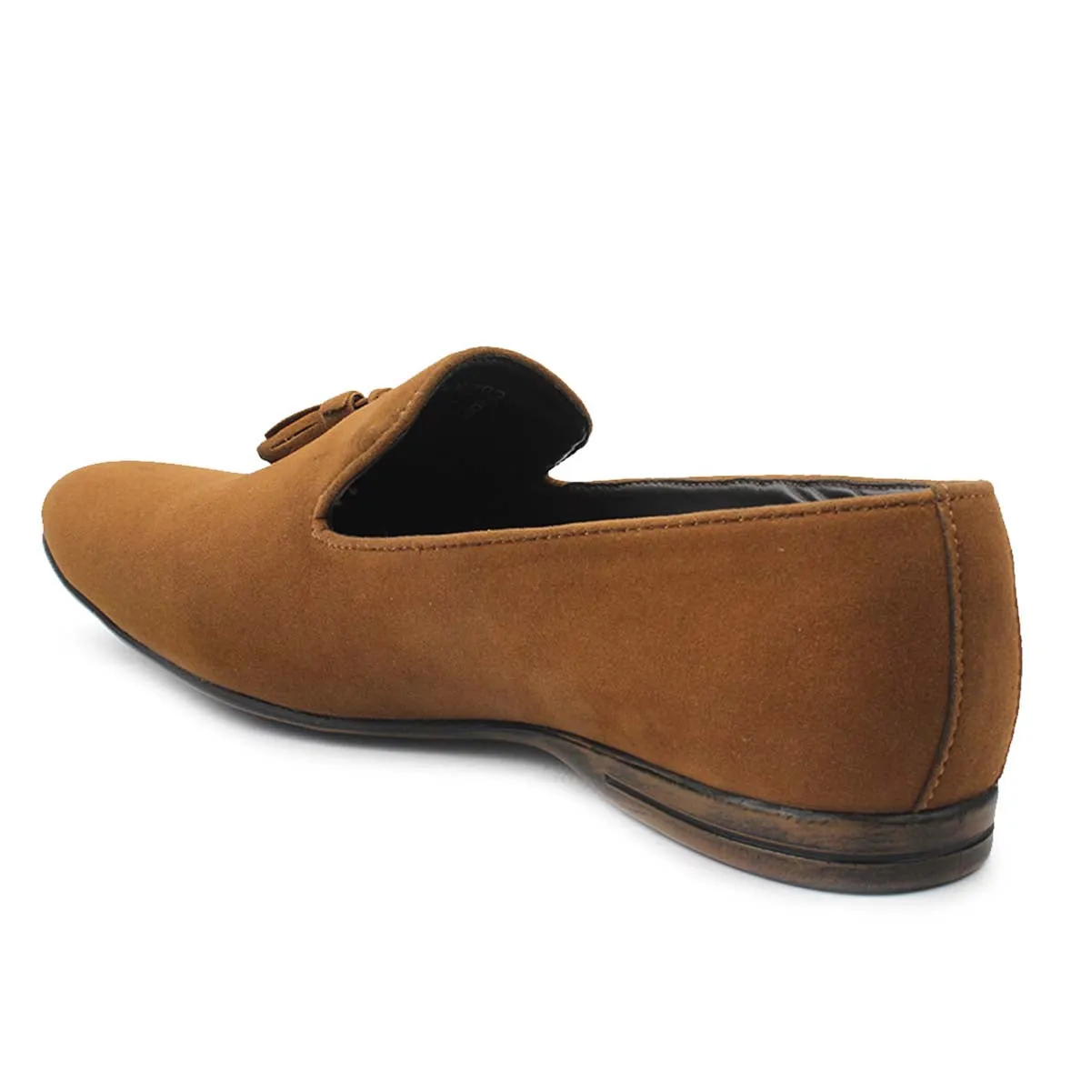 Tan Suede Tassel Loafers