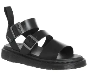 Womens Dr.Martens Gryphon Sandal Black Brando Leather