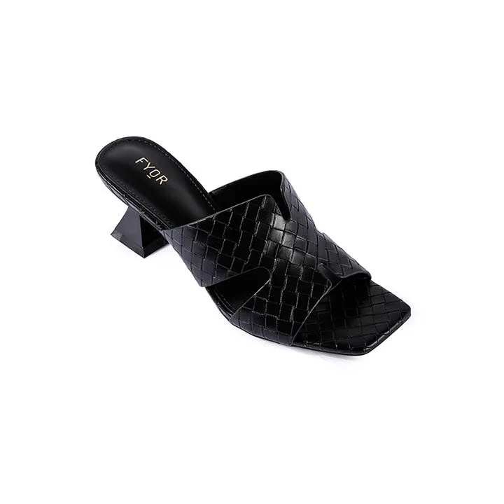 Woven Spool Heel Sandal BB 12