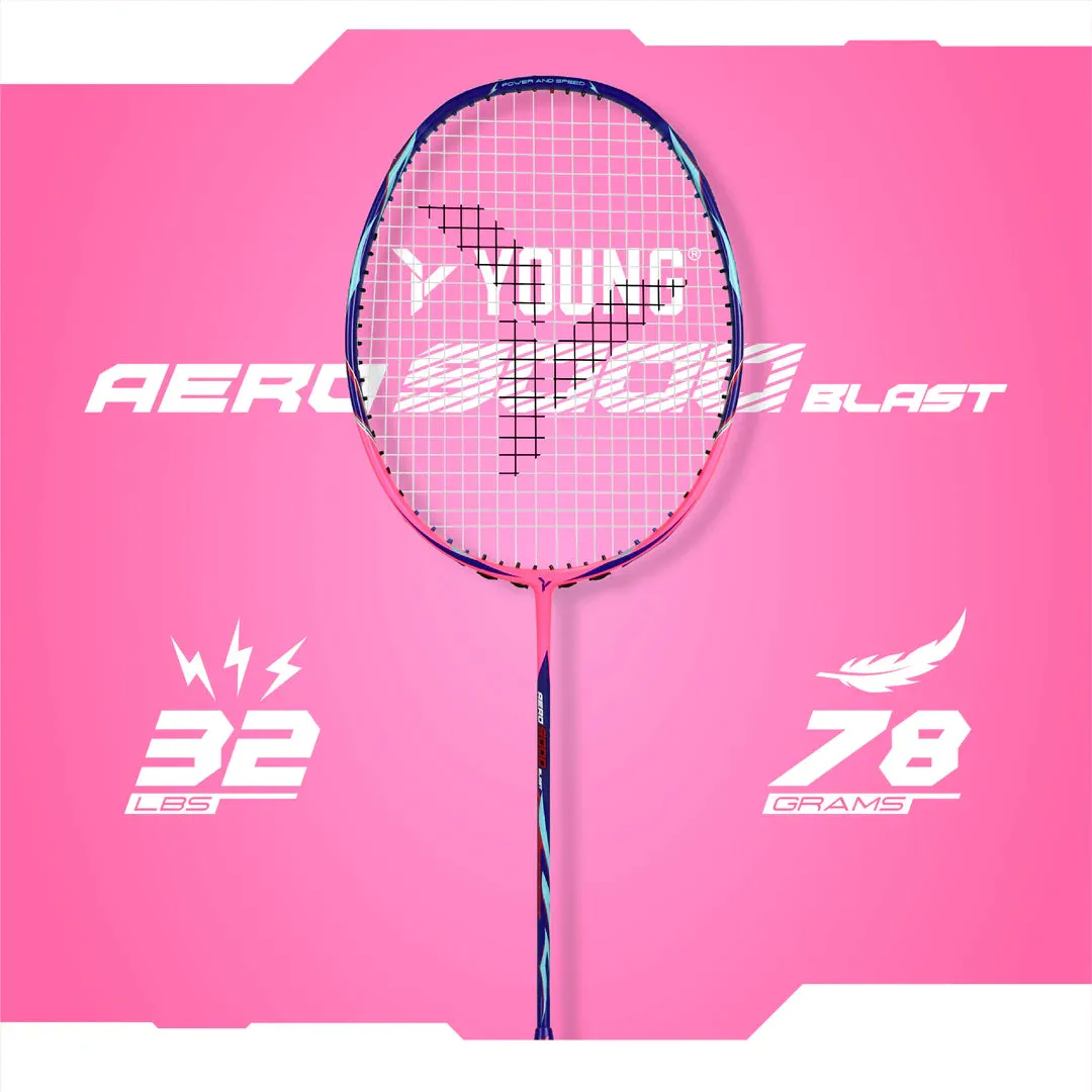 Sure! Here’s an optimized title for the product:

Young Aero 9000 Blast Badminton Racket – Strung, Lightweight, Dual Color Blue/Pink for Enhanced Performance