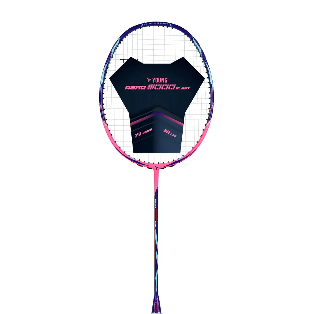 Sure! Here’s an optimized title for the product:

Young Aero 9000 Blast Badminton Racket – Strung, Lightweight, Dual Color Blue/Pink for Enhanced Performance