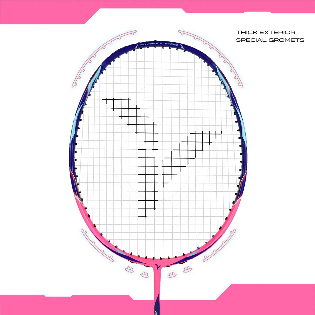 Sure! Here’s an optimized title for the product:

Young Aero 9000 Blast Badminton Racket – Strung, Lightweight, Dual Color Blue/Pink for Enhanced Performance