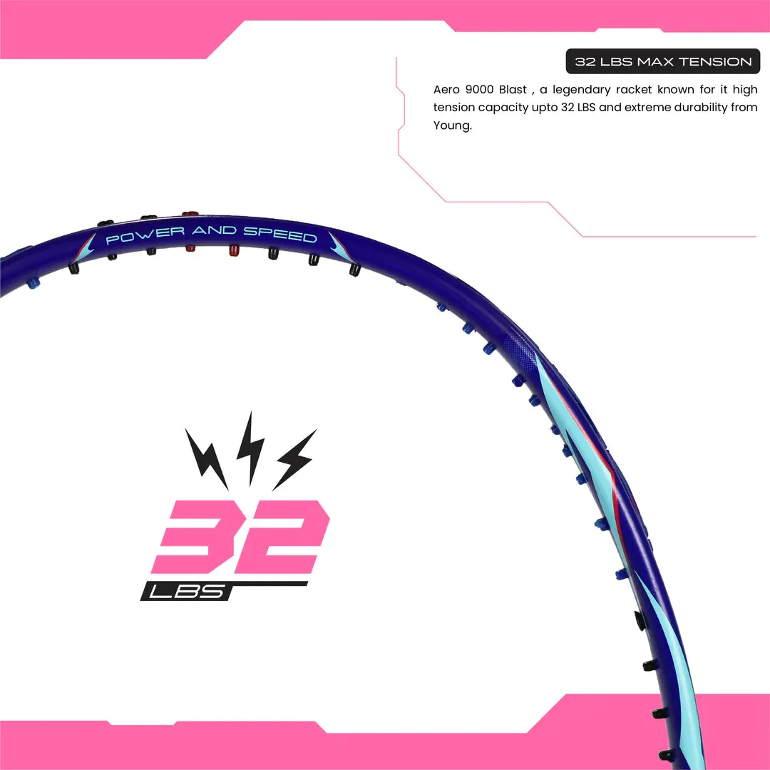 Sure! Here’s an optimized title for the product:

Young Aero 9000 Blast Badminton Racket – Strung, Lightweight, Dual Color Blue/Pink for Enhanced Performance